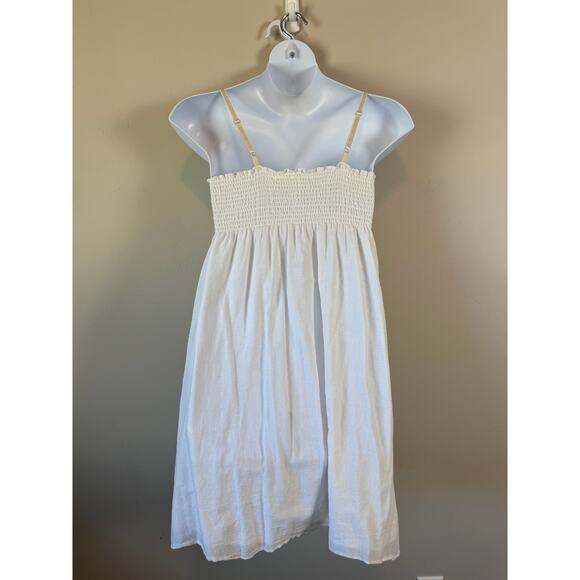 VTG 00s Derek Heart Womens White Babydoll Dress Sz M Y2K Boho Festival Retro - Picture 6 of 10